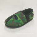 2019 wholesale women and children plush indoor slippers green camo flat full plush TPR outsole indoor slippers